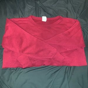 Burgundy cropped sweater